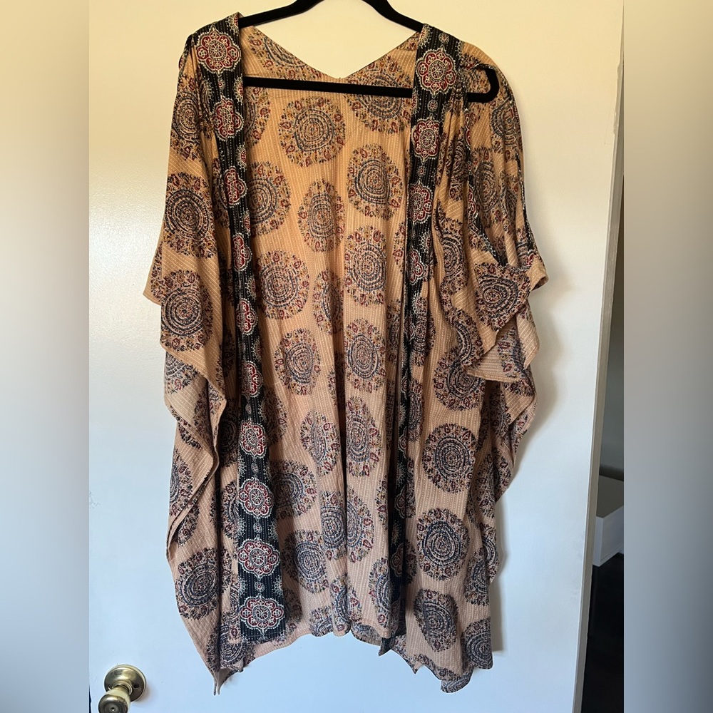 Anthropologie Kantha-stitched kimono OS